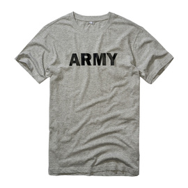 T-SHIRT - ARMY PRINT - GREY MELAN - BRANDIT