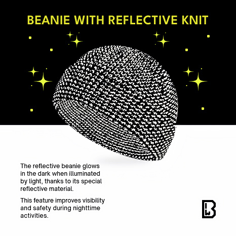 Knitted Beanie with Reflective Yarn - Olive Green - Brandit