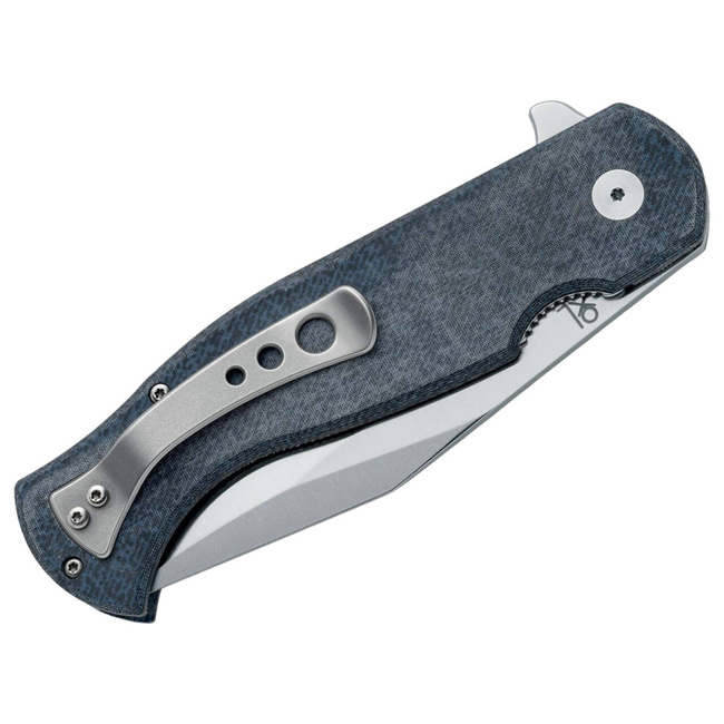 POCKET KNIFE EAST WOOD TIGER MICARTA DENIM - FOX KNIVES