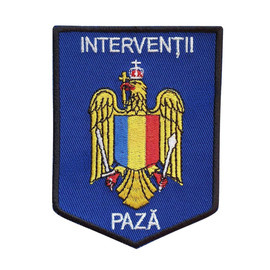 Emblema Interventii Paza, cu aplicare Velcro (cu scai)
