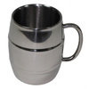 Mug, "Barrel", double-walled, stainless steel, 450 ml