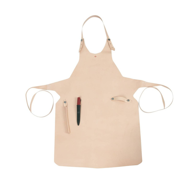 NATURAL LEATHER APRON - MORAKNIV® - WITH FREE GIFT - STEAK KNIFE CLASSIC