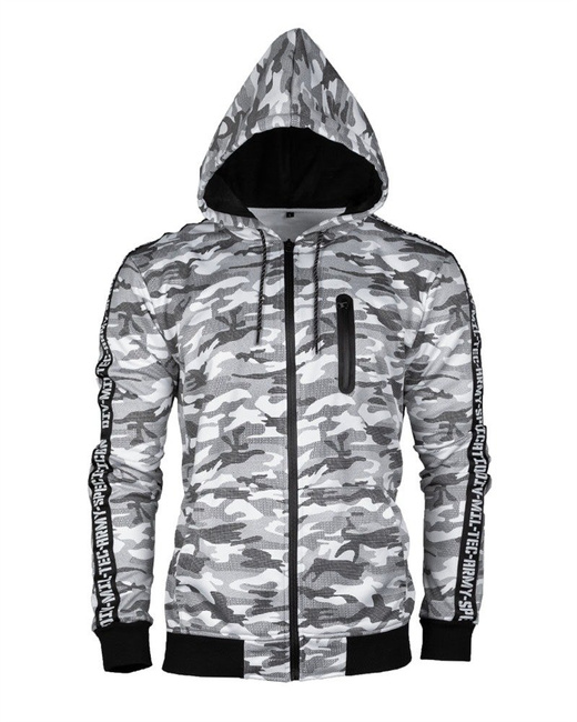 TRAINING JACKET, ZIPPED HOODIE - Mil-Tec - URBAN CAMO