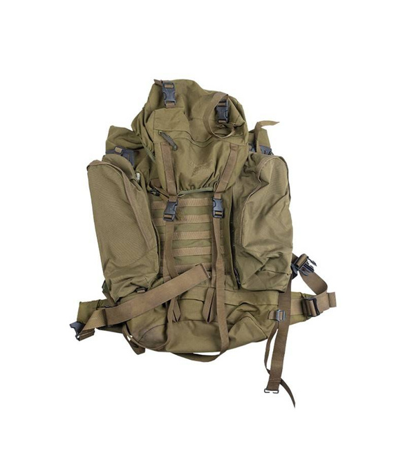 BACKPACK WITH SIDE POCKETS - BERGHAUS - 110 L - OD - BRITISH MILITARY SURPLUS - USED