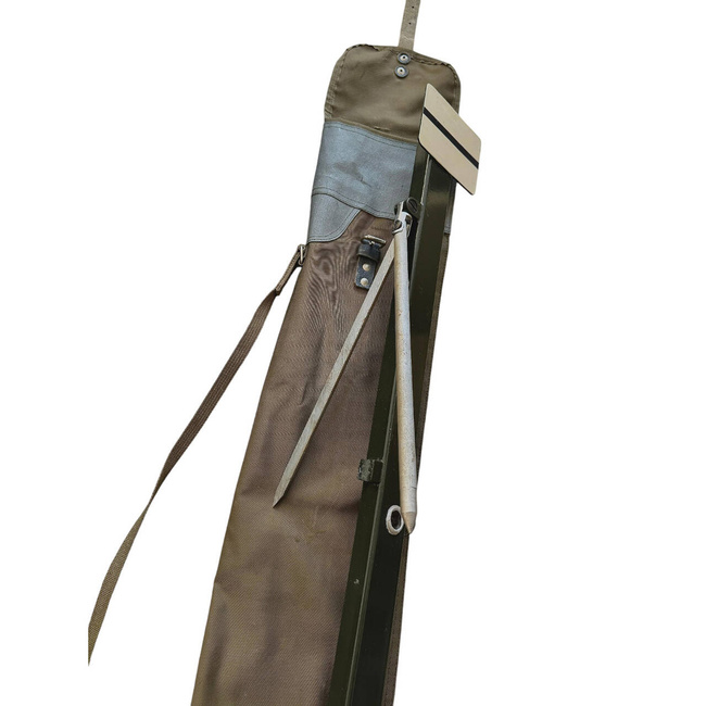 STEREOSCOPIC RANGEFINDER WITH METAL CARRYING CASE, MEASURING BAR AND TRIPOD - WWII - AUTHENTIC ROMAN MILITARY SURPLUS - DECO/GOOD CONDITION