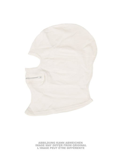 ITALIAN WHITE FACE MASK WITH ZIPPER LIKE NEW