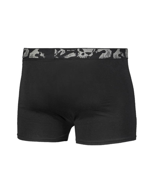 BLACK BOXER SHORTS SKULL 2ER PACK)