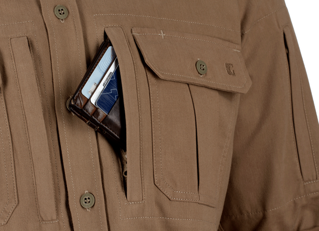 BUTTON UP PICEA SHIRT LS - CLAWGEAR® - KHAKI