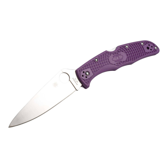 FISHING KNIFE ENDURA FLAT GROUND - VIOLETT - SPYDERCO