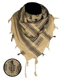Shemagh scarf - coyote/black pineapple
