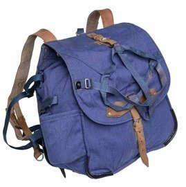 VINTAGE MILITARY RUCKSAK - COLD WAR ROMANIAN ARMY RARE SURPLUS - BLUE - LIKE NEW