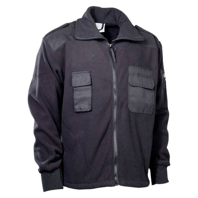 FLEECE-JACKET ZIPPER BLACK