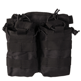 MAGAZINE DOUBLE POUCH - OPEN TOP - Mil-Tec® - BLACK