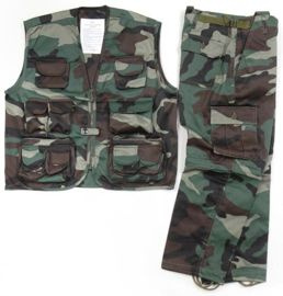 KIDS SUIT (VEST & PANTS) WOODLAND CAMO
