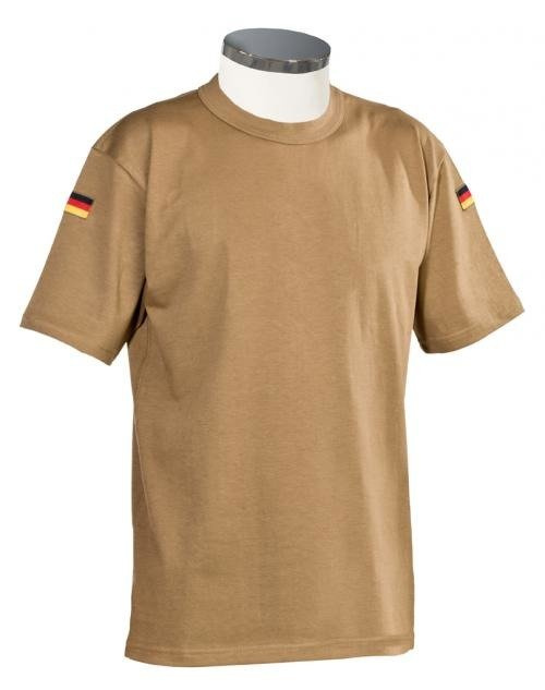 GENUINE GERMAN ARMY KHAKI SHORT SLEEVE TROPICAL UNDERSHIRT W/O VELCRO STRIPS
