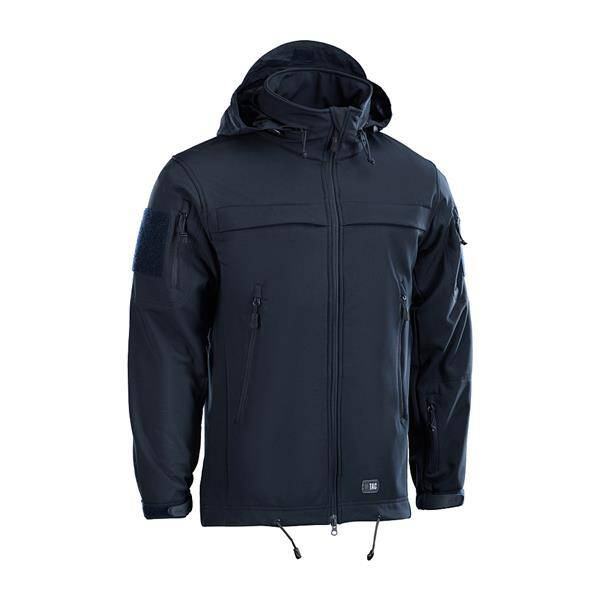 POLICE SOFTSHELL JACKET, DARK NAVY BLUE - M-TAC