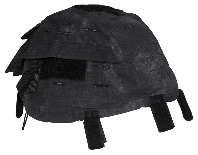 Helmet Cover with pockets, resizable, HDT camo grey - MFH