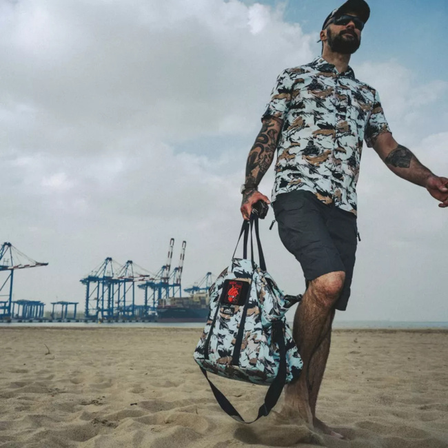 FIELD TOTE BAG - 55L - CORDURA 500D - DETACHABLE SHOULDER STRAP - INTERIOR ORGANIZER - HISTORICAL PRINT - DUCK HUNTER - HELIKON-TEX