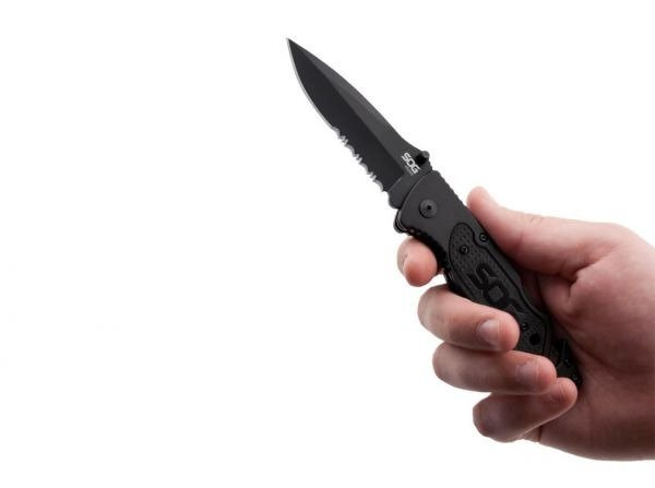 SOG Escape Black Pocket Knife