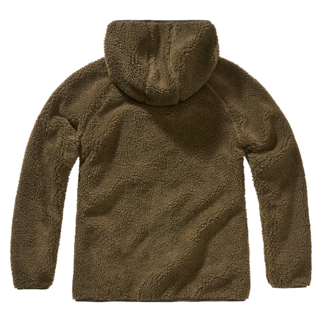 Women's Teddyfleece jacket with hood - olive - Brandit