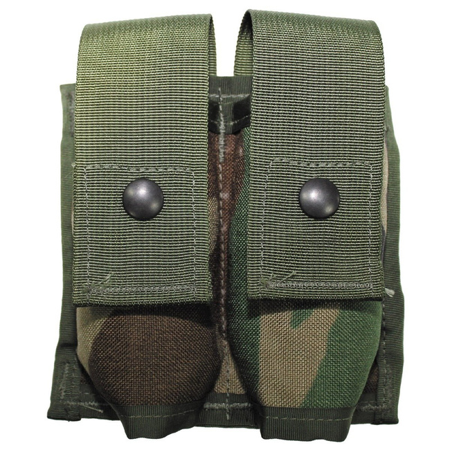 US bullet pouch, "MOLLE", woodl., orig., used 12 cm, depth: 3 cm, heigh: 13