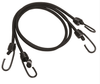 BLACK ELASTIC SHOCK CORDS WITH HOOKS (PAIR)