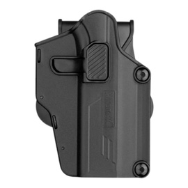 Universal pistol holster with adjustment and 360 rotation - right-side - Black