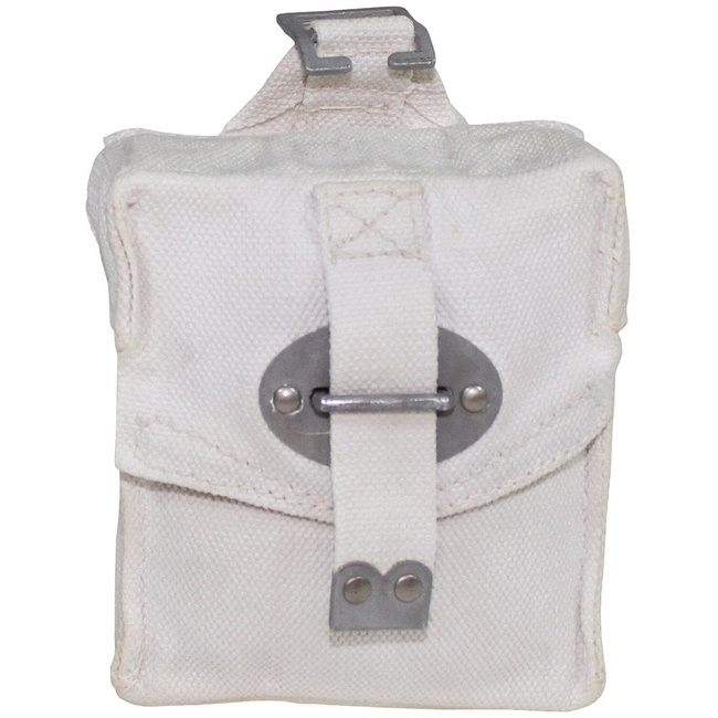 IT pouch, white, Canvas, used 13 x 14 x 5 cm