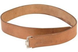 German WWII Brown Leather Belt Strap