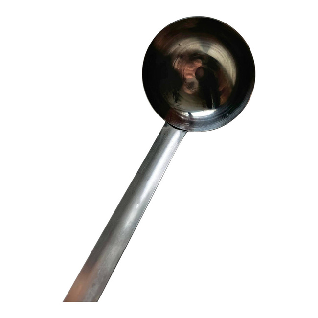 STAINLESS STEEL SOUP LADLE - ROMANIAN ARMY MILITARY SURPLUS - IN GOOD CONDITION