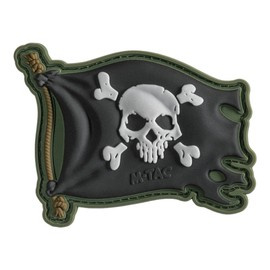 PATCH JOLLY ROGER PVC - OLIVE/BLACK - M-TAC