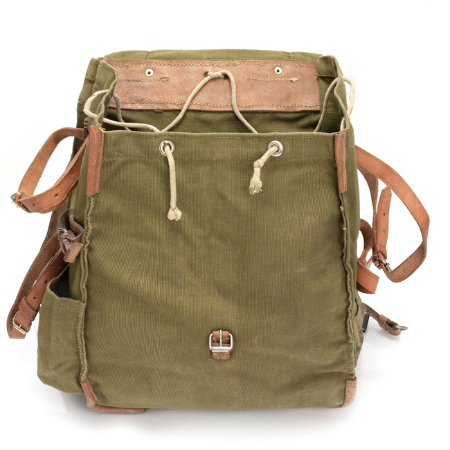 Military Olive Romanian Retro Rucksack - RSR Romanian army - OD Green - In good condition