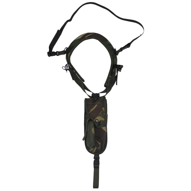 GB pistol shoulder holster, w/flap, straps, DPM, used