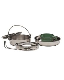 COOK SET STAINLESS STEEL 1 PERSON