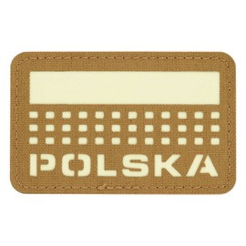 POLSKA PATCH (with flag) - 50 x 80 mm - LASER CUT - COYOTE/GID - M-TAC