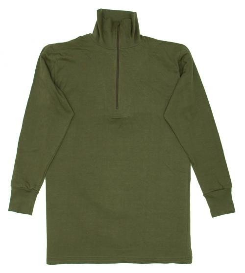 GENUINE GERMAN ARMY O.D. FREEZE TRICOT SHIRT W/ ZIPPER