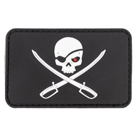 PATCH WITH HOOK AND LOOP ''SKULL WITH SWORDS'' 3D - BLACK - MFH