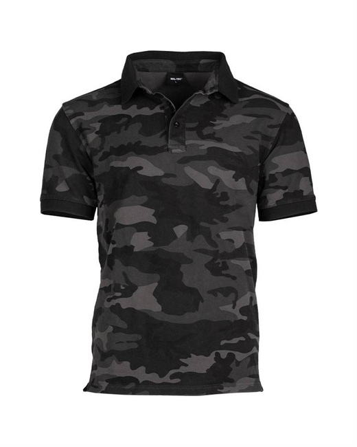 PRE-WASHED COTTON POLO SHIRT - Mil-Tec - DARK CAMO