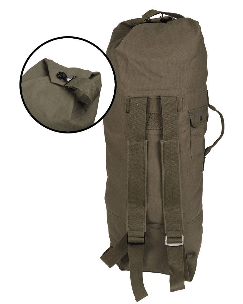 US DOUBLE STRAP DUFFLE BAG 75 L Mil-Tec® OD OD 100% Cotton