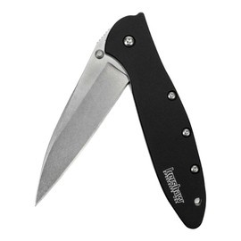 KNIFE WITH ASSISTED OPENER LEEK BLACK STONEWASH - KERSHAW