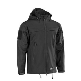 POLICE SOFTSHELL JACKET, BLACK - M-TAC