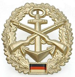 GENUINE GERMAN ARMY METAL BERET BADGE ´MARINE-SICHERUNG´