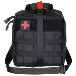 FIRST AID POUCH -  "MOLLE" - MFH® - LARGE - BLACK