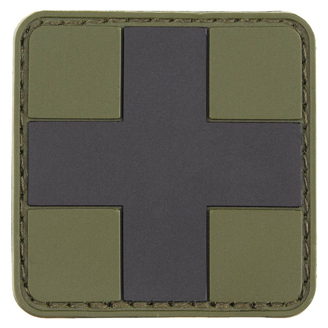 PATCH WITH HOOK AND LOOP ''FIRST-AID'' 3D - OD GREEN / BLACK - MFH