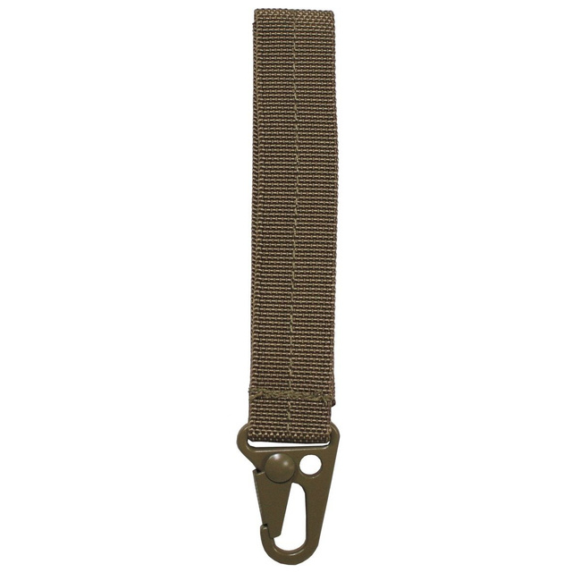 Key chain, ring, trinket, carabiner, Tactical I. length 12 cm, coyote tan