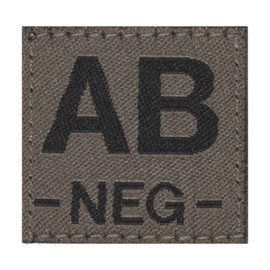 BLOOD GROUP PATCH - AB NEG - RAL7013 - CLAWGEAR