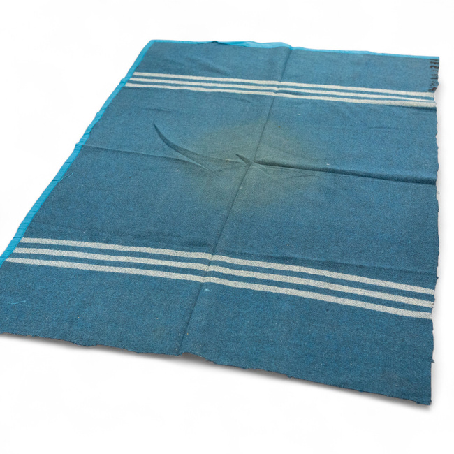 PURE WOOL VINTAGE BLANKET - 140x210 CM - VARIOUS COLORS - ROMANIAN ARMY MILITARY SURPLUS - DEGRADED