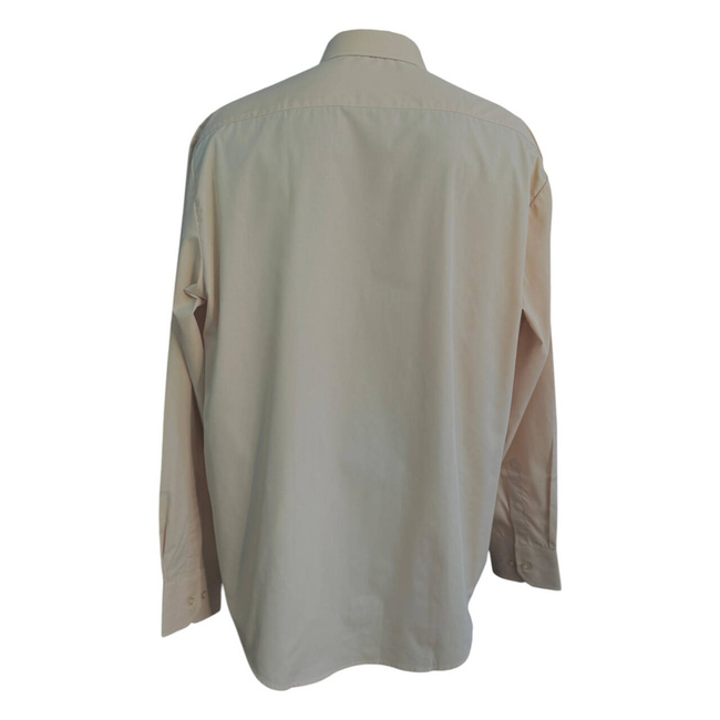 THIN SUMMER OFFICERS SHIRT - ECRU - MILITARY SURPLUS ROMANIAN ARMY - LIKE NEW