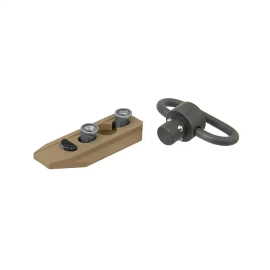 Quick detachable sling mount with pivot for Key-Mod handguard - Tan - Big Dragon