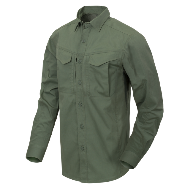 DEFENDER MK2 SHIRT LONG SLEEVE® - POLYCOTTON RIPSTOP - OLIVE GREEN - HELIKON
